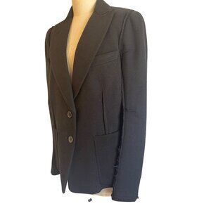Donna Karan Black Tailored Two-Button Blazer